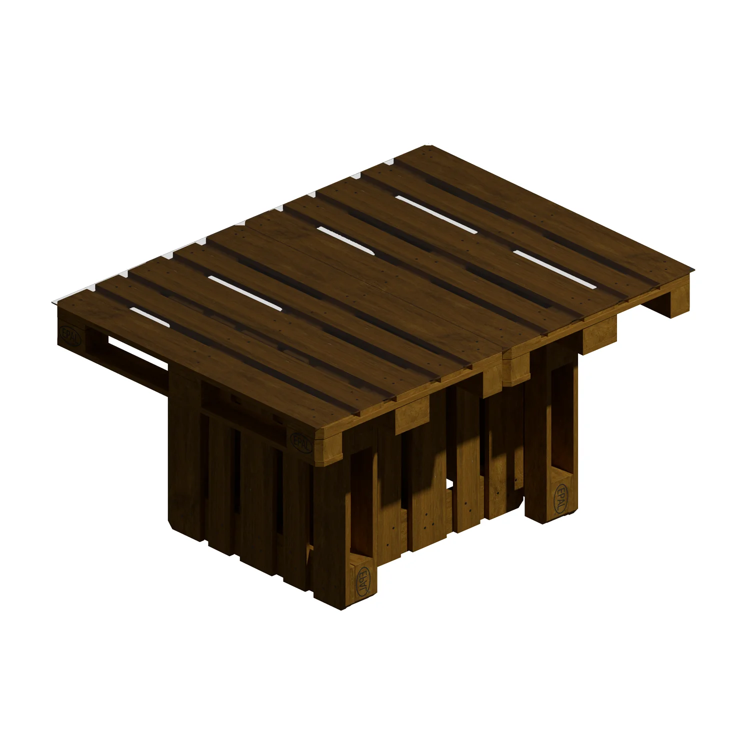 Grande table à manger en palettes