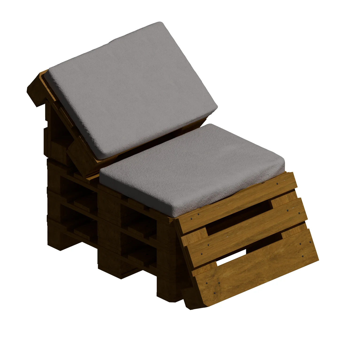 Fauteuil inclinable en palettes de bois