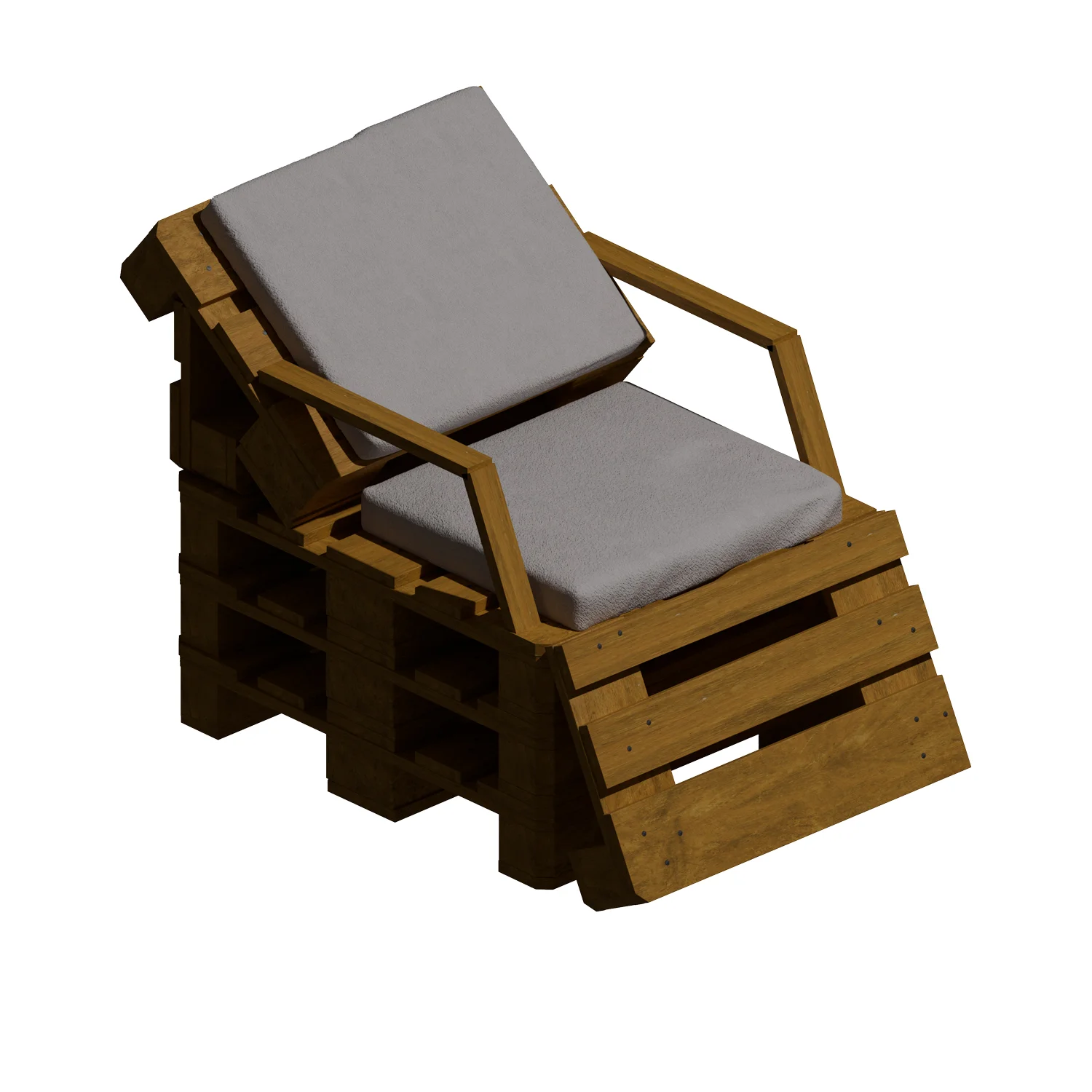 Fauteuil inclinable en palettes de bois