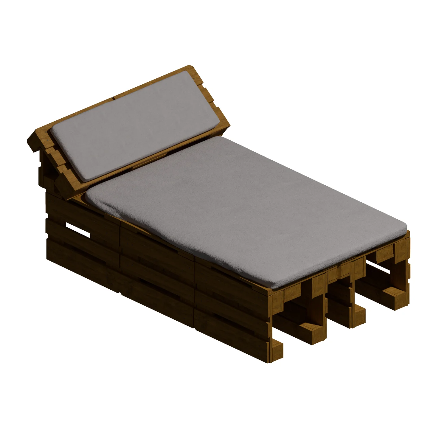 Chaise longue en palettes