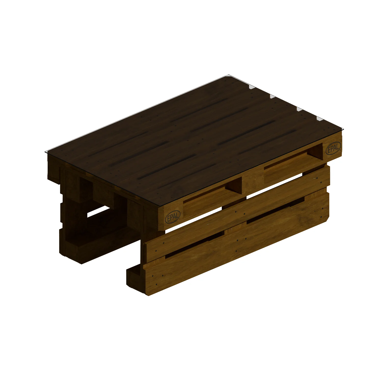 Table basse rectangulaire en palettes